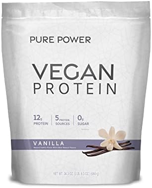 Pure Power Vegan Protein - Vanilla (30 Servings): 1 Bag