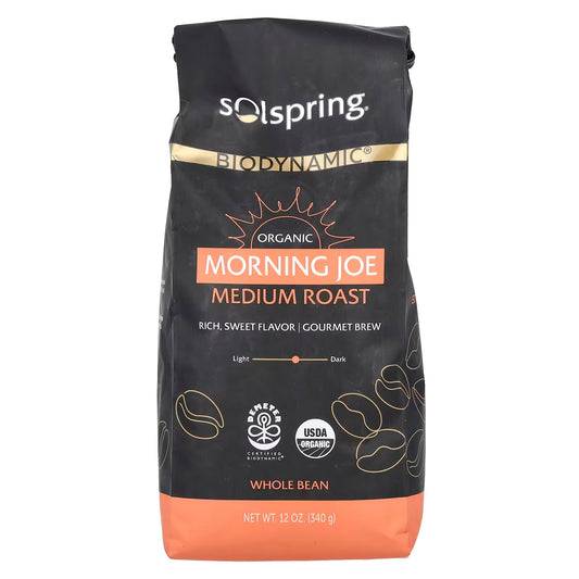 Solspring® Morning Joe Medium Roast Coffee, Biodynamic® Organic (12 oz.)