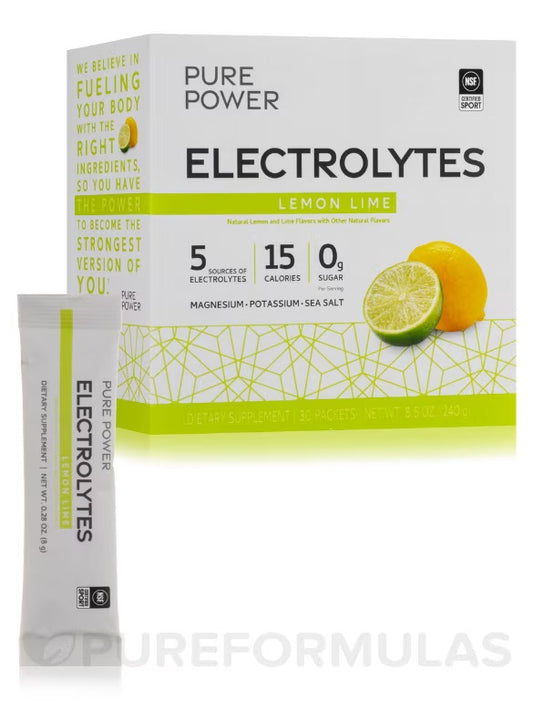 Pure Power Electrolytes - Lemon Lime (30 per box)